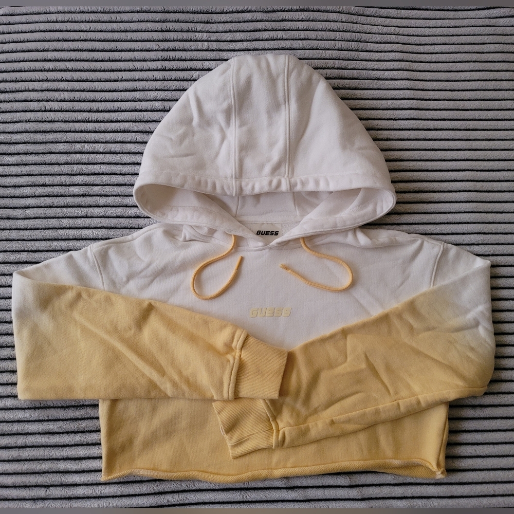 Guess Women Ombre Crop Hoodie Sweater Size XS *NWOT